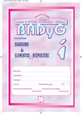 BADYG GRAFICO I. CUADERNO DE ITEMS