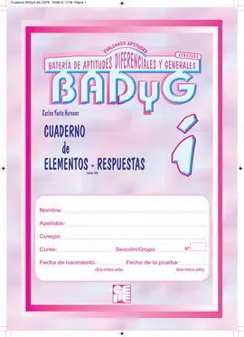 Badyg Grafico I. Cuaderno de Items