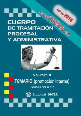 Cuerpo de Tramitacion Procesal P. Interna Ii Temario