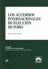 ACUERDOS INTERNACIONALES DE ELECCION DE FORO