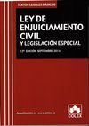 LEY DE ENJUICIAMIENTO CRIMINAL Y LEGISLACION ESPECIAL 13ED 2014