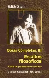 Obras Edith Stein. Iii. Escritos Filosoficos