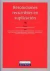 Resoluciones Recurribles con Suplicación