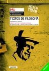 TEXTOS DE FILOSOFÍA. UNIVERSIDADES DE ANDALUCÍA