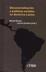 LA DESCENTRALIZACIÓN POLITICAS SOCIALES EN AMÉRCIA