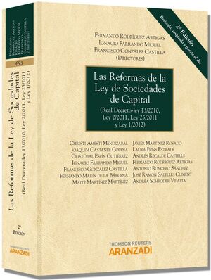 REFORMAS DE LA LEY DE SOCIEDADES DE CAPITAL,LAS