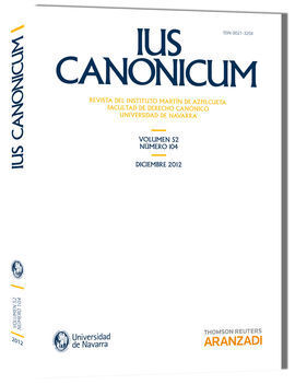 IUS CANONICUM. (VOL 52, Nº 104) 2012