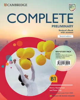 B1 Complete Preliminary Second Edition Student´s Book With Answers. English For Spanish Speakers. Self-Study Pack (Student's Book With Answers And Workbook With Answers And Full Class Audio