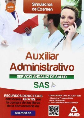 SIMULACROS DE EXAMEN AUXILIAR ADMINISTRATIVO SERVICIO ANDALUZ DE SALUD 2014