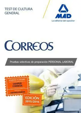 Personal Laboral Correos y Telegrafos Test Cultura General