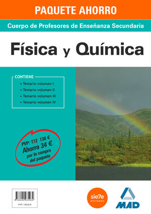PACK AHORRO FISICA Y QUIMICA PROFESORES ENSEÑANZA SECUNDARIA