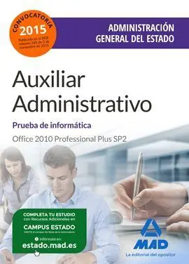 Prueba Informática Auxiliar Administrativo de la Administración General del Estado 2015