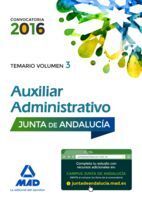 TEMARIO 3 AUXILIARES ADMINISTRATIVOS JUNTA ANDALUCIA 2016