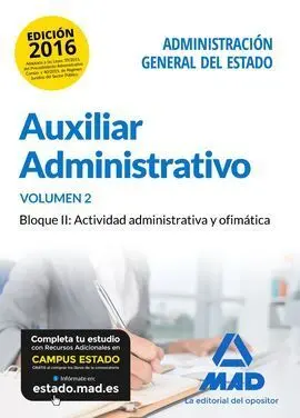 Auxiliar Administrativo Estado Volumen 2