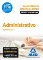 TEMARIO 1 ADMINISTRATIVO DE LA ADMINISTRACIÓN GENERAL DEL ESTADO (PROMOCIÓN INTERNA) 2016