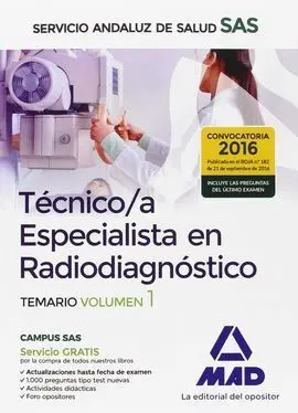 Tecnico Especialista en Radiagnostico Vol. 1 2016