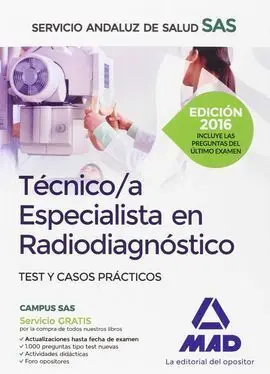 Técnico/A Especialista en Radiodiagnóstico del Servicio Andaluz de Salud. Test y
