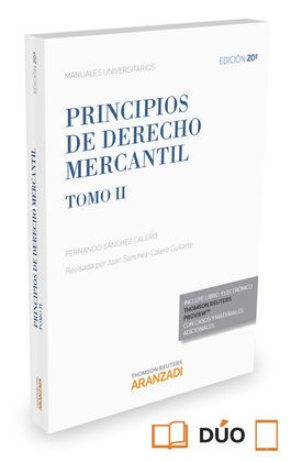 PRINCIPIOS DE DERECHO MERCANTIL TOMO II  ( 20 EDIC/2015 ) * ARANZADI *
