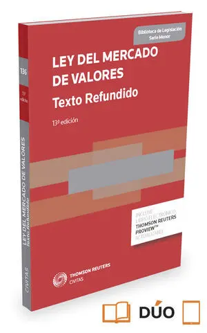 Ley del Mercado de Valores (Texto Refundido) (Papel + E-Book)