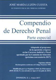 COMPENDIO DE DERECHO PENAL. PARTE ESPECIAL