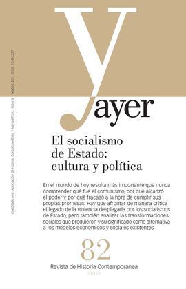 REVISTA AYER 87. EL SOCIALISMO DE ESTADO: CULTURA Y POLÍTICA