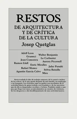 Restos de Arquitectura y Crítica de la Cultura