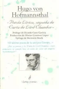 Poesía Lírica, Seguida de Cartas de Lord Chandos