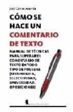 Cómo se Hace un Comentario de Texto