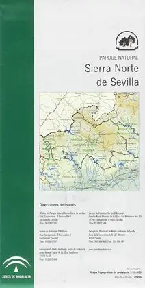Mapa Sierra Norte de Sevilla. Parques Naturales de Andalucía