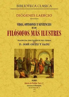 Vidas, Opiniones y Sentencias de los Filósofos Más Ilutres