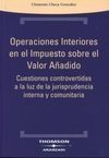 OPERACIONES INTERIORES EN EL IMPUESTO SOBRE EL VALOR AÑADIDO