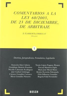COMENTARIOS LEY 60/2003 DE 23 DICIEMBRE DE ARBITRAJE