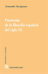 PANORAMA DE LA FILOSOFÍA ESPAÑOLA DEL SIGLO XX