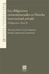 Las Obligaciones Extracontractuales en Derecho Internacional Privado