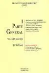 Elementos de Derecho Civil I Parte General Vol. Ii. Personas