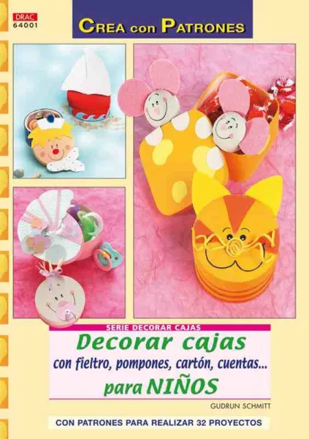Decorar Cajas con Fieltro, Pompones, Cartón, Cuent