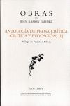 ANTOLOGÍA DE PROSA CRÍTICA (CRÍTICA Y EVOCACIÓN) I