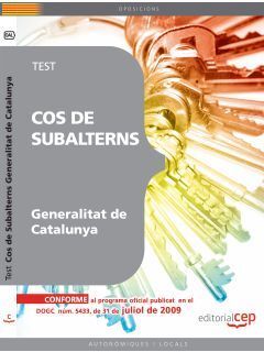 COS DE SUBALTERNS DE LA GENERALITAT DE CATALUNYA. TEST