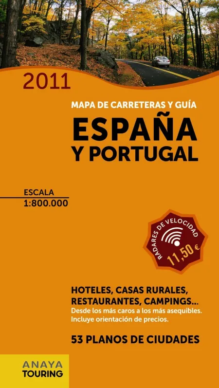 Guía y Mapa Touring Carr. España y Portugal 1:800. 000.