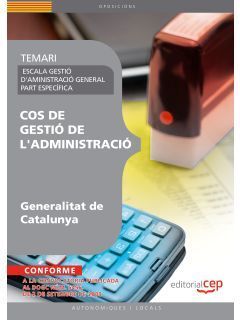COS DE GESTIO DE L'ADMINISTRACIO DE LA GENERALITAT DE CATALUNYA.