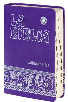 La Biblia Latinoamérica [Letra Grande] Simil-Piel Morada, con Uñeros