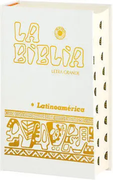 La Biblia Latinoamérica [Letra Grande] Cartoné Blanca, con Uñeros