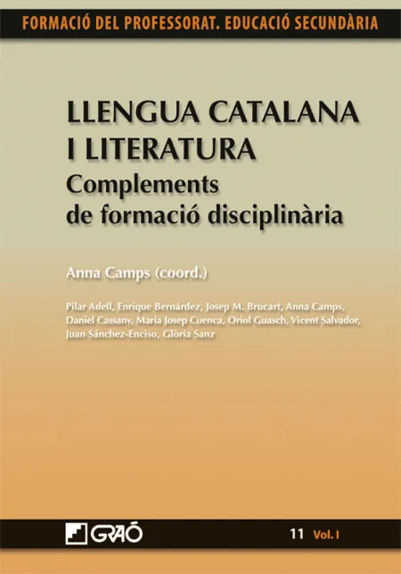 Llengua Catalana I Literatura. Complements de Formació Disciplinària