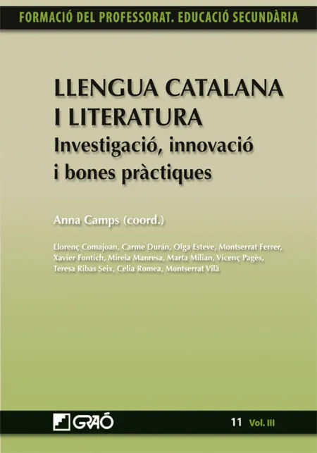 Llengua Catalana I Literatura. Investigació, Innovació I Bones Pràctiques