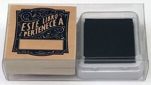 SELLO EX-LIBRIS. FONDO NEGRO