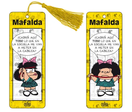 Marcapáginas 3D Mafalda (Amarillo)