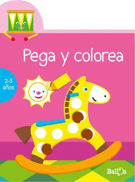 Pega y Colorea (Rosa 2-3 Años)
