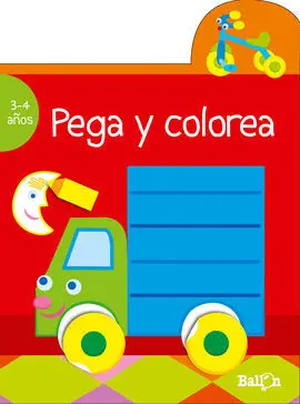 Pega y Colorea (Rojo 3-4 Años)