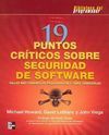 19 PUNTOS CRÍTICOS SOBRE SEGURIDAD DE SOFTWARE