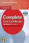 Complete First Cerficate Workbook + Answers And Cd
